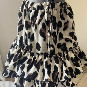 animal printed skirt